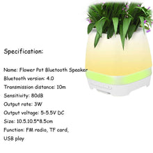 Pot de fleur Mini Bluetooth Speakers Wireless FM Radio