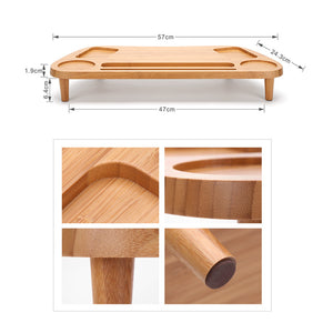 Support écran base et rangements en Bambou pour Telephone/Tasse/Plante