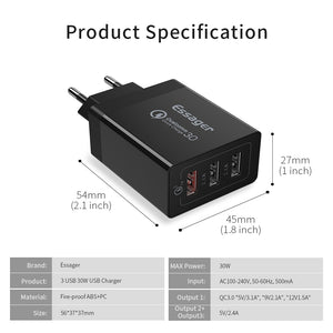 Prise USB 3.0 Quick Charge 3.0